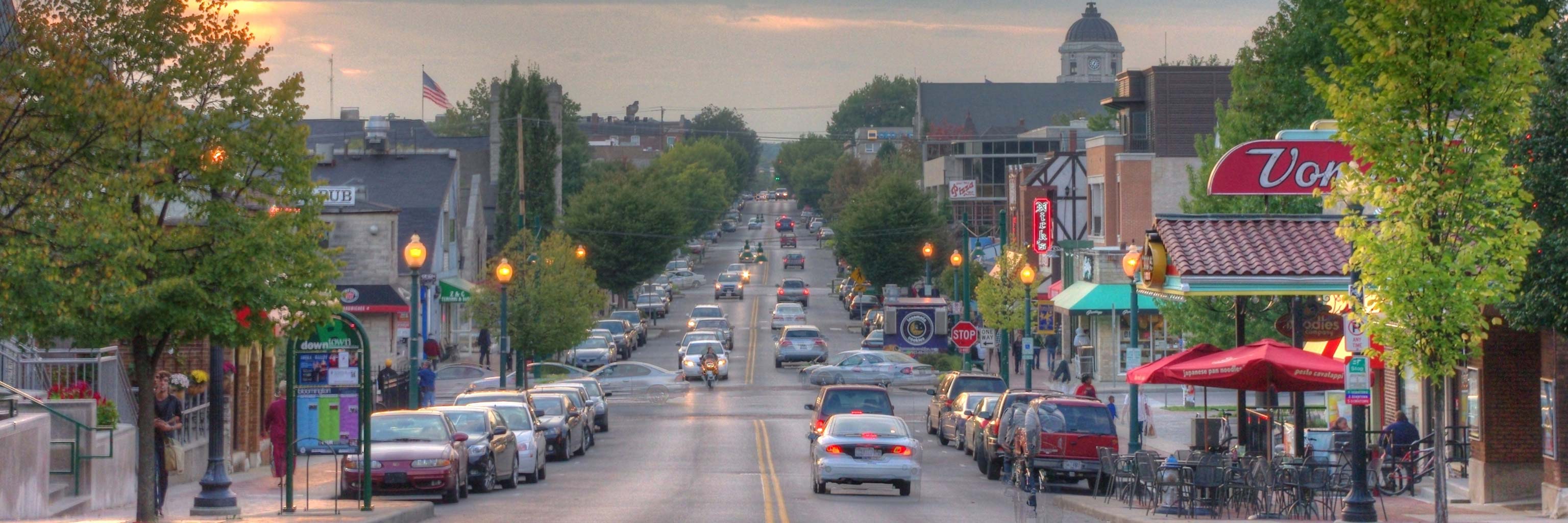 downtown Bloomington street